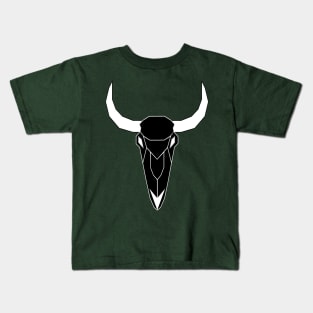 inveted Geo-Bull Skull Kids T-Shirt